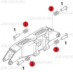 Палец крепления к раме 123-00448A DOOSAN SOLAR 210W-V
